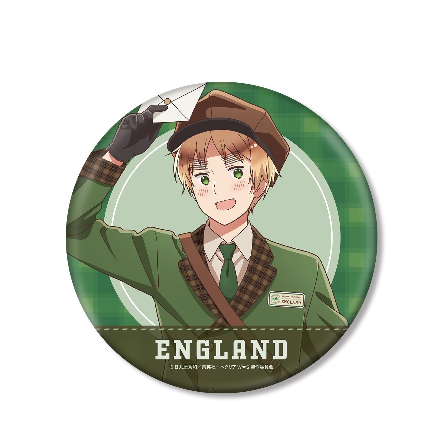 アニメ「ヘタリア World★Stars」 描き下ろし イギリス 郵便屋ver. BIG缶バッジ - AniSmile