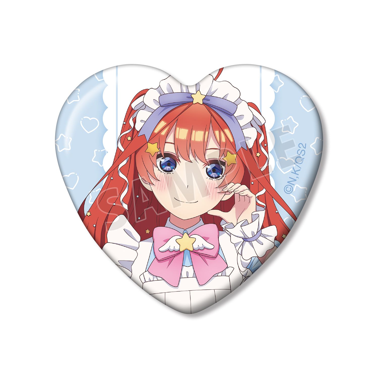五等分の花嫁* 描き下ろし 中野五月 メルヘンメイドver. ハート型缶バッジ - AniSmile