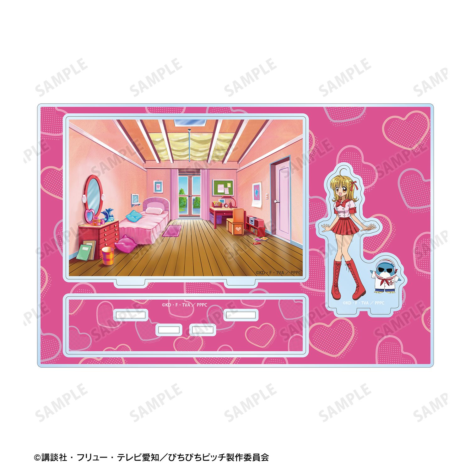 アニメ「ぴちぴちピッチ」 七海 るちあ&ヒッポ パーツ付きBIGアクリルスタンド Image 3 | AniSmile