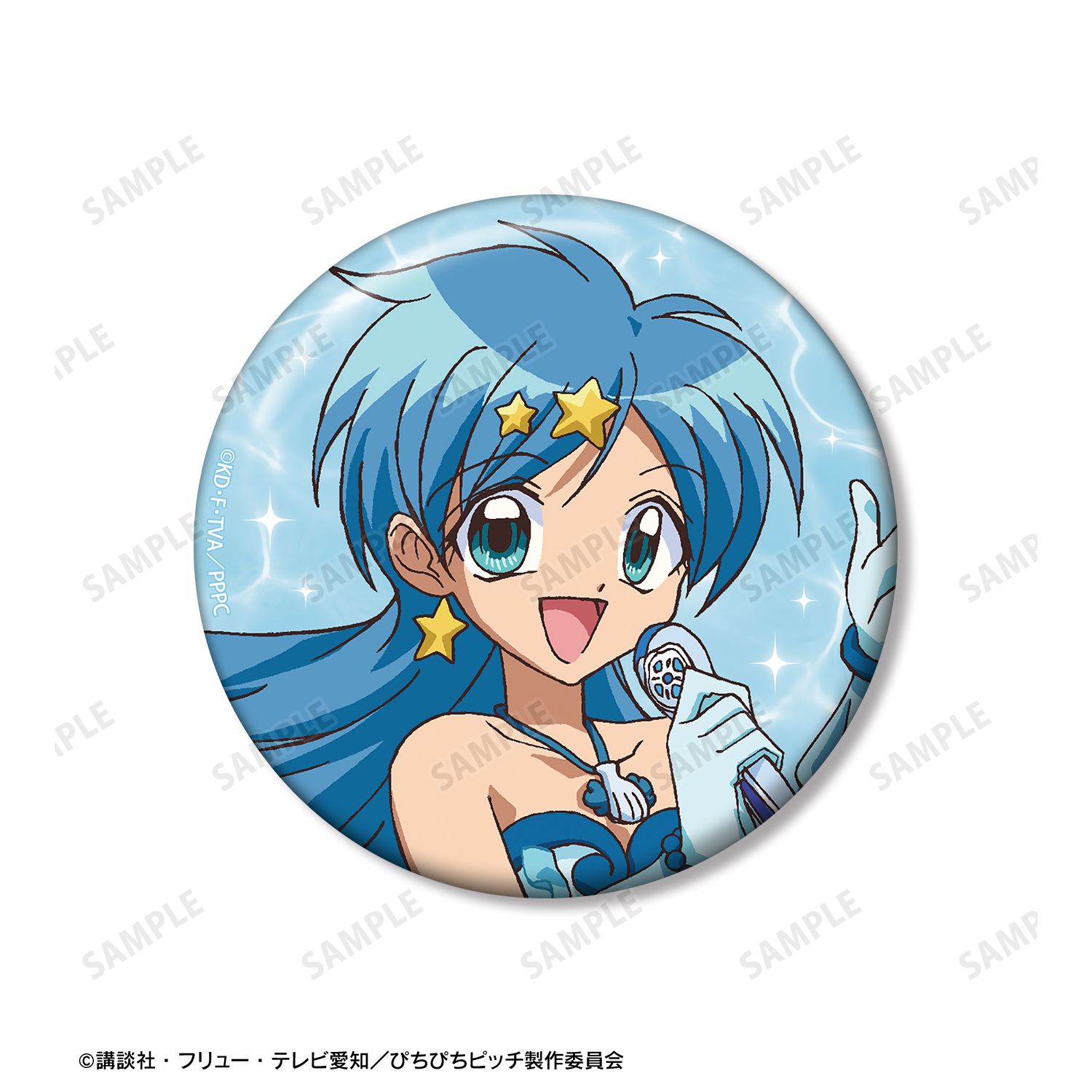 アニメ「ぴちぴちピッチ」 波音 75mm推しゴト缶バッジセット Image 3 | AniSmile