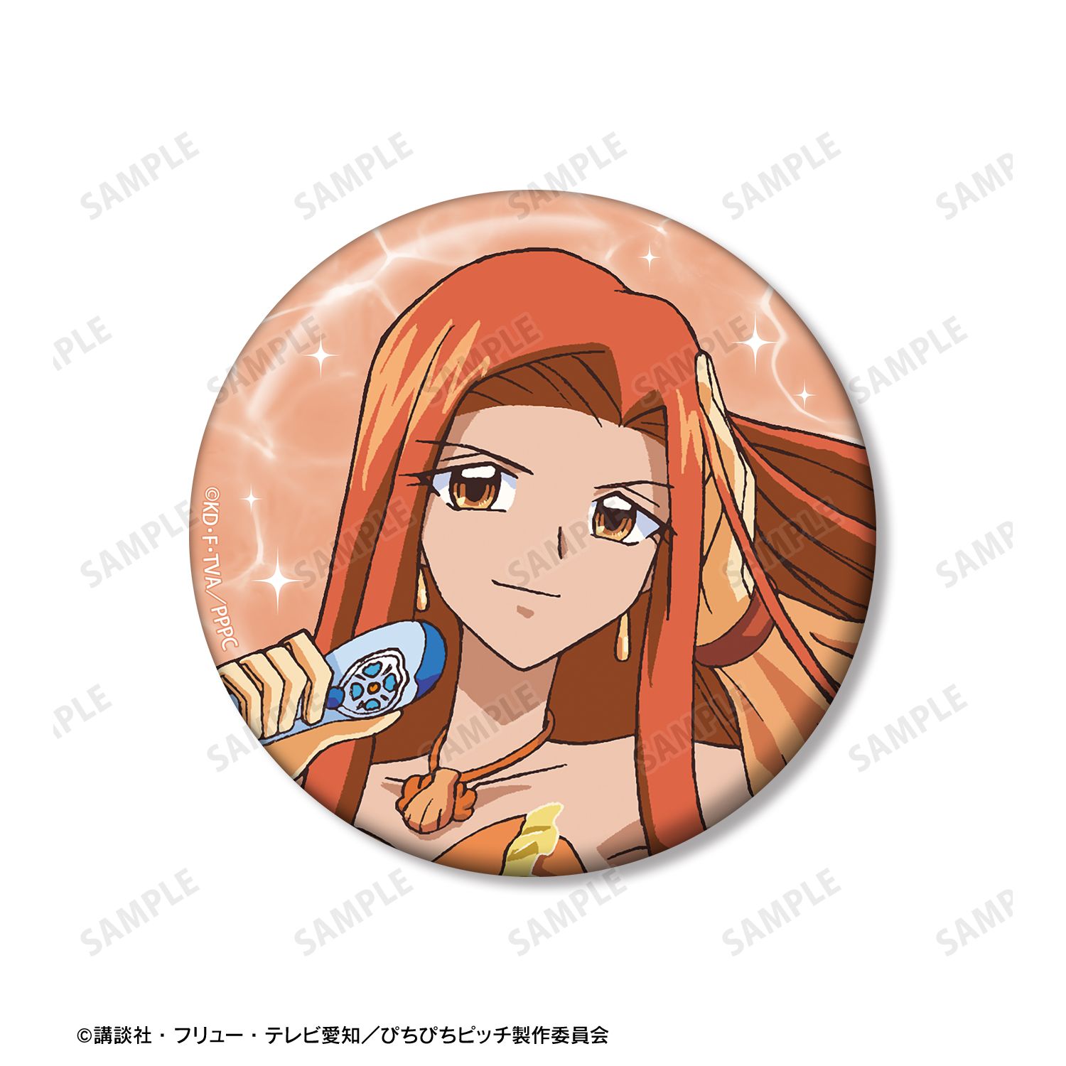 アニメ「ぴちぴちピッチ」 沙羅 75mm推しゴト缶バッジセット Image 3 | AniSmile