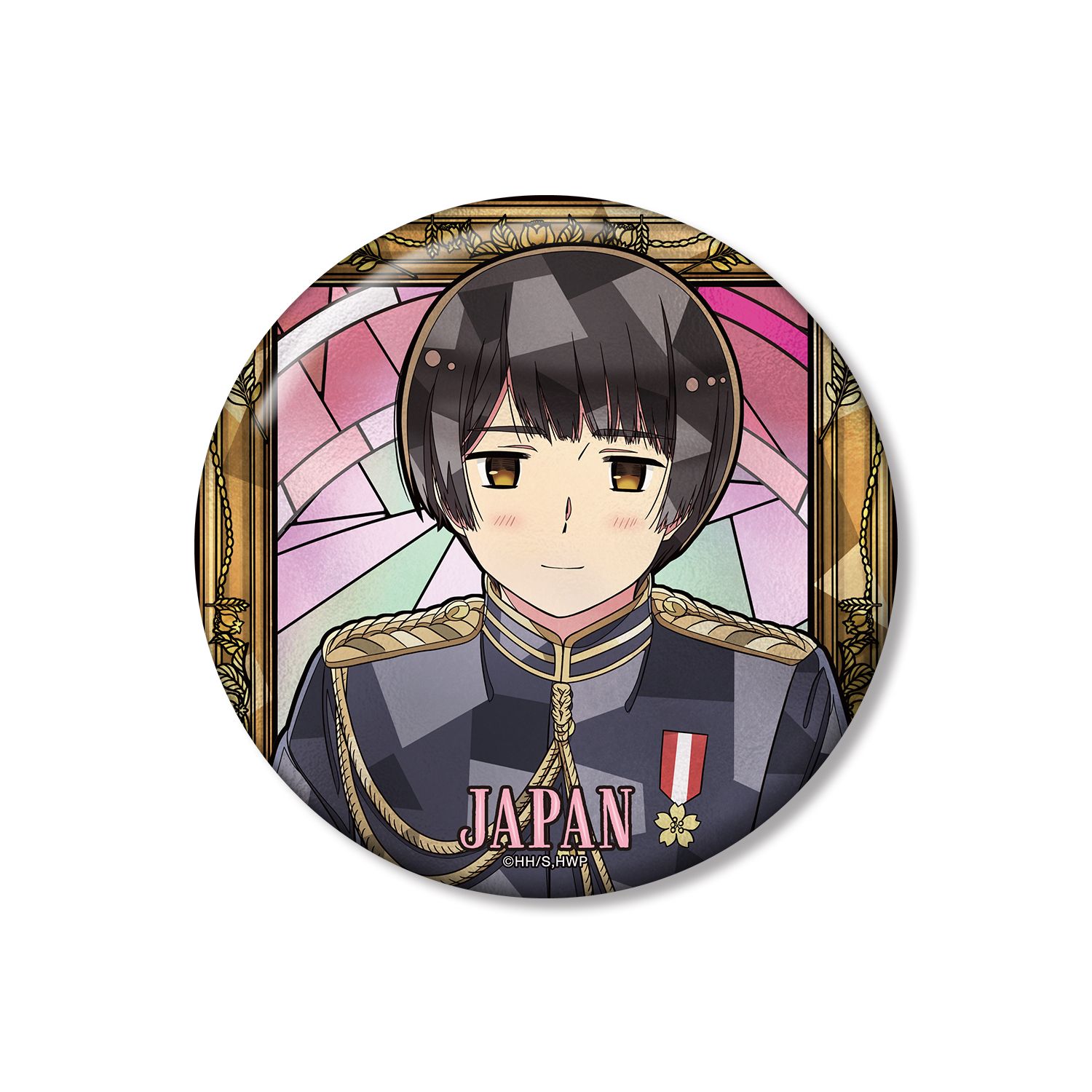 アニメ「ヘタリア World★Stars」 日本 Aure Glass 100mm缶バッジ 画像 2 | AniSmile