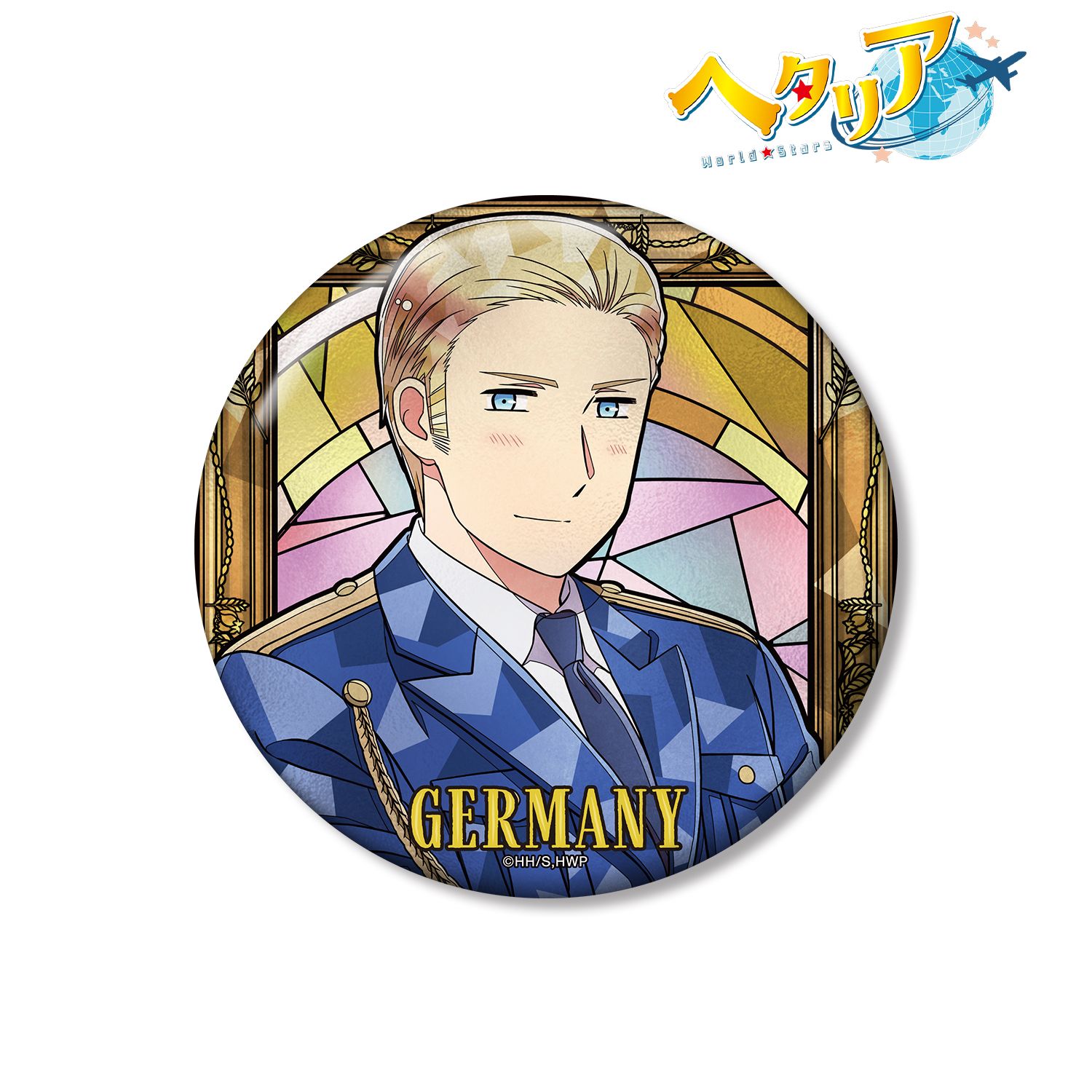 アニメ「ヘタリア World★Stars」 ドイツ Aure Glass 100mm缶バッジ 画像 2 | AniSmile