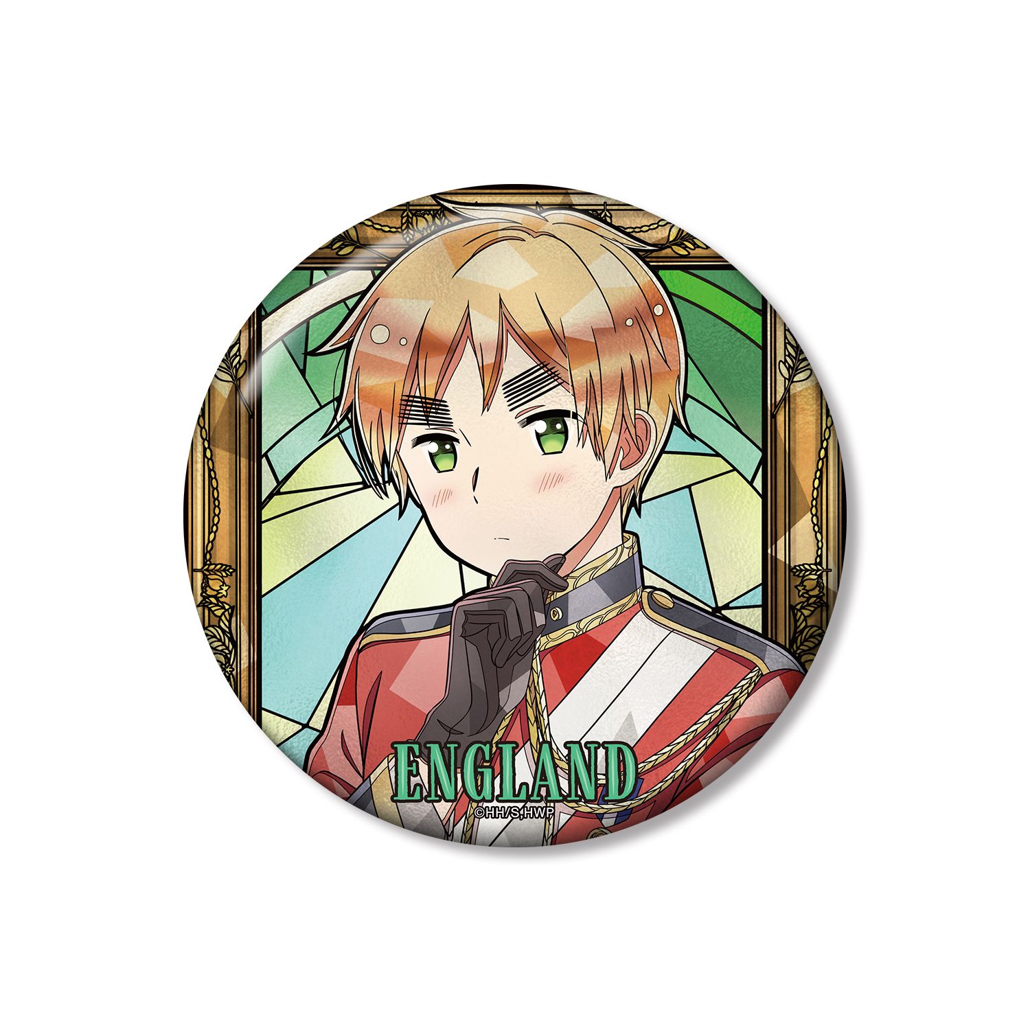 アニメ「ヘタリア World★Stars」 イギリス Aure Glass 100mm缶バッジ - 公式商品画像 | AniSmile