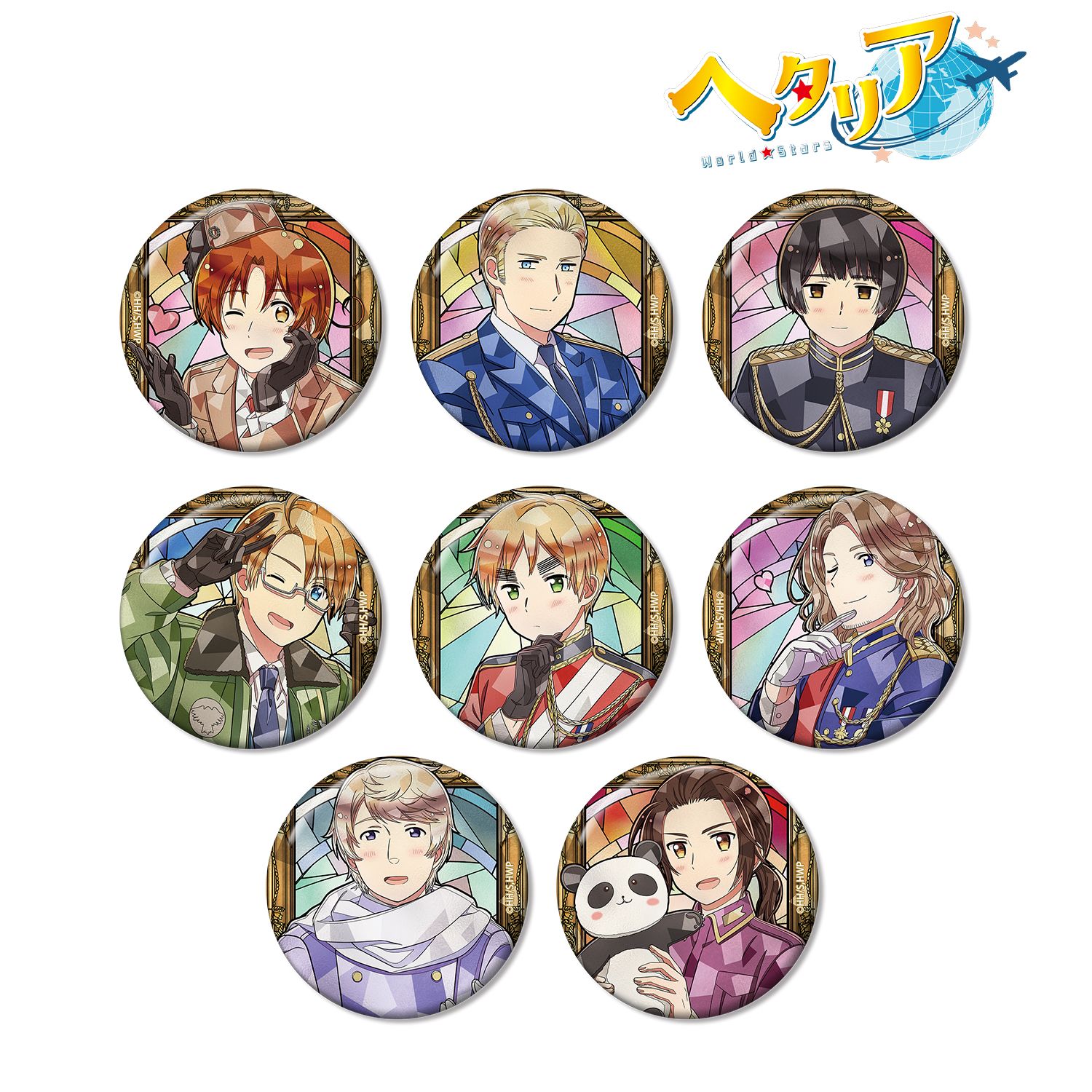 アニメ「ヘタリア World★Stars」 トレーディング Aure Glass 缶バッジ(単位/単品) 画像 2 | AniSmile