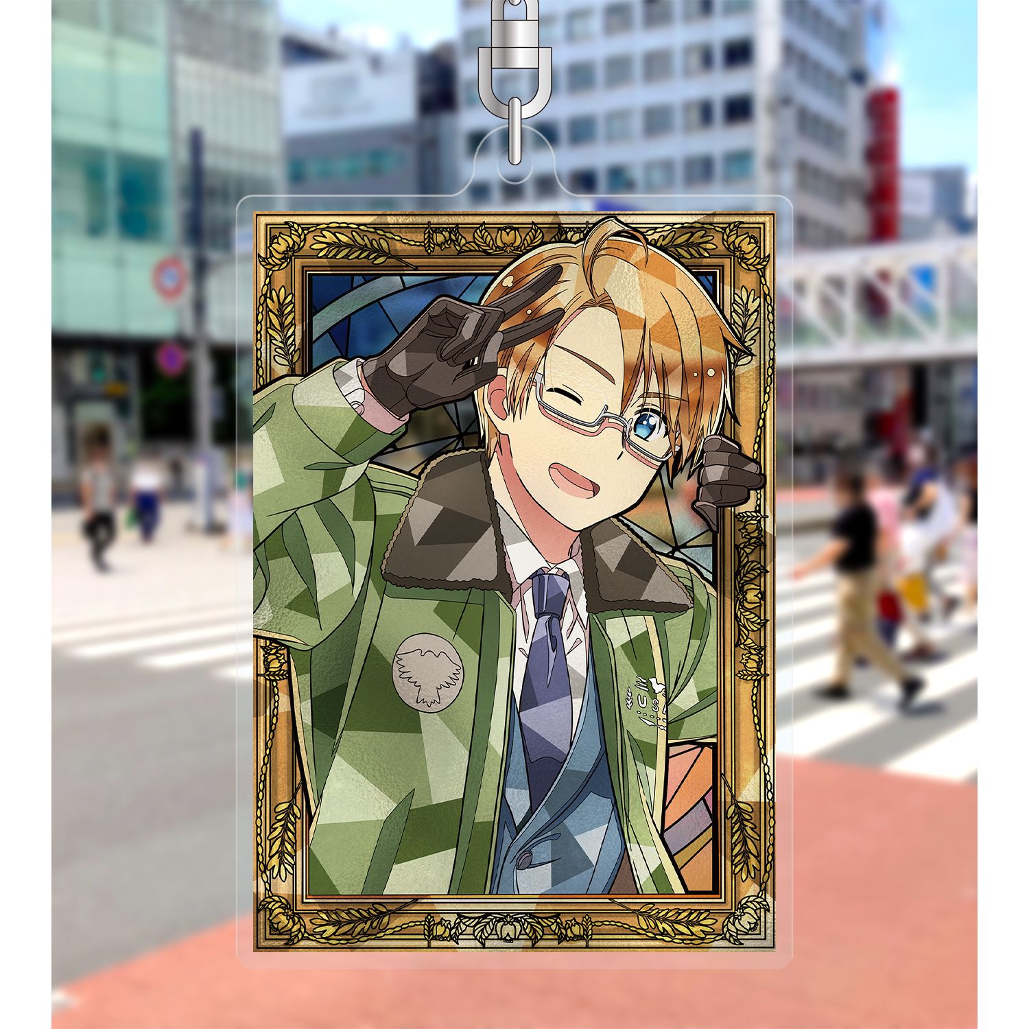 アニメ「ヘタリア World★Stars」 アメリカ Aure Glass アクリルキーホルダー 画像 3 | AniSmile