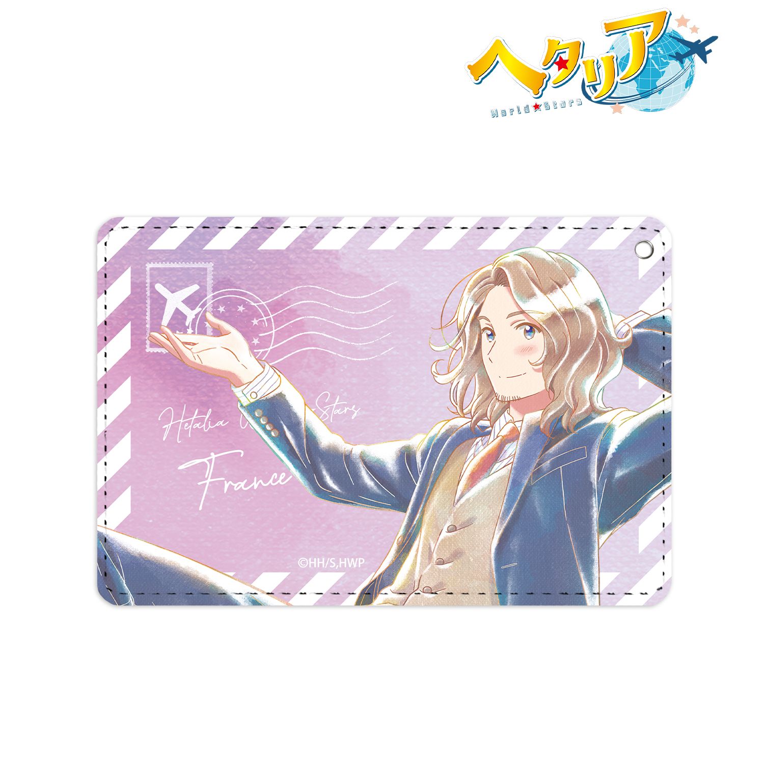 アニメ「ヘタリア World★Stars」 フランス Ani-Art aqua label 1ポケットパスケース Image 2 | AniSmile