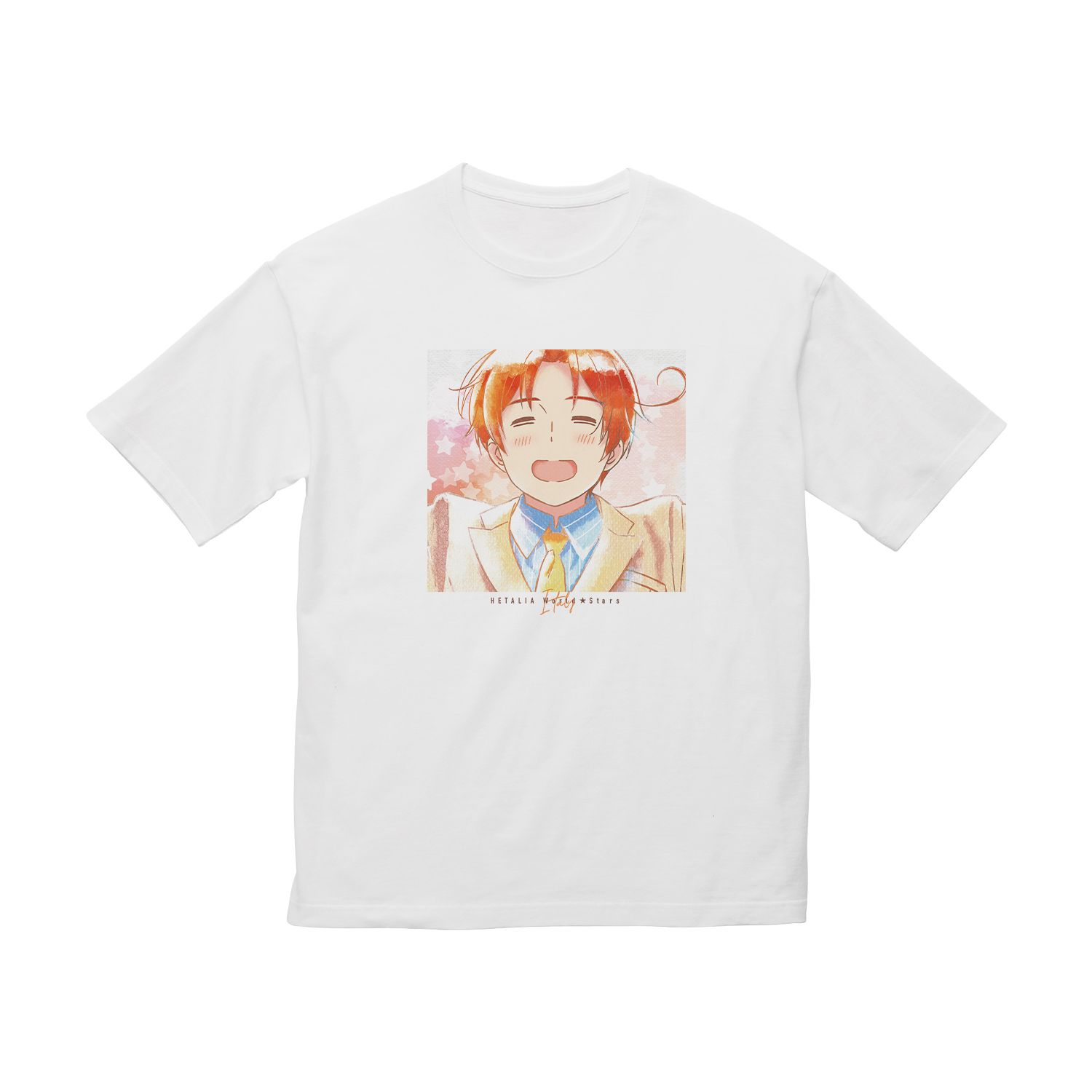 アニメ「ヘタリア World★Stars」 イタリア Ani-Art aqua label BIGシルエットTシャツユニセックス(サイズ/L) - 公式商品画像 | AniSmile