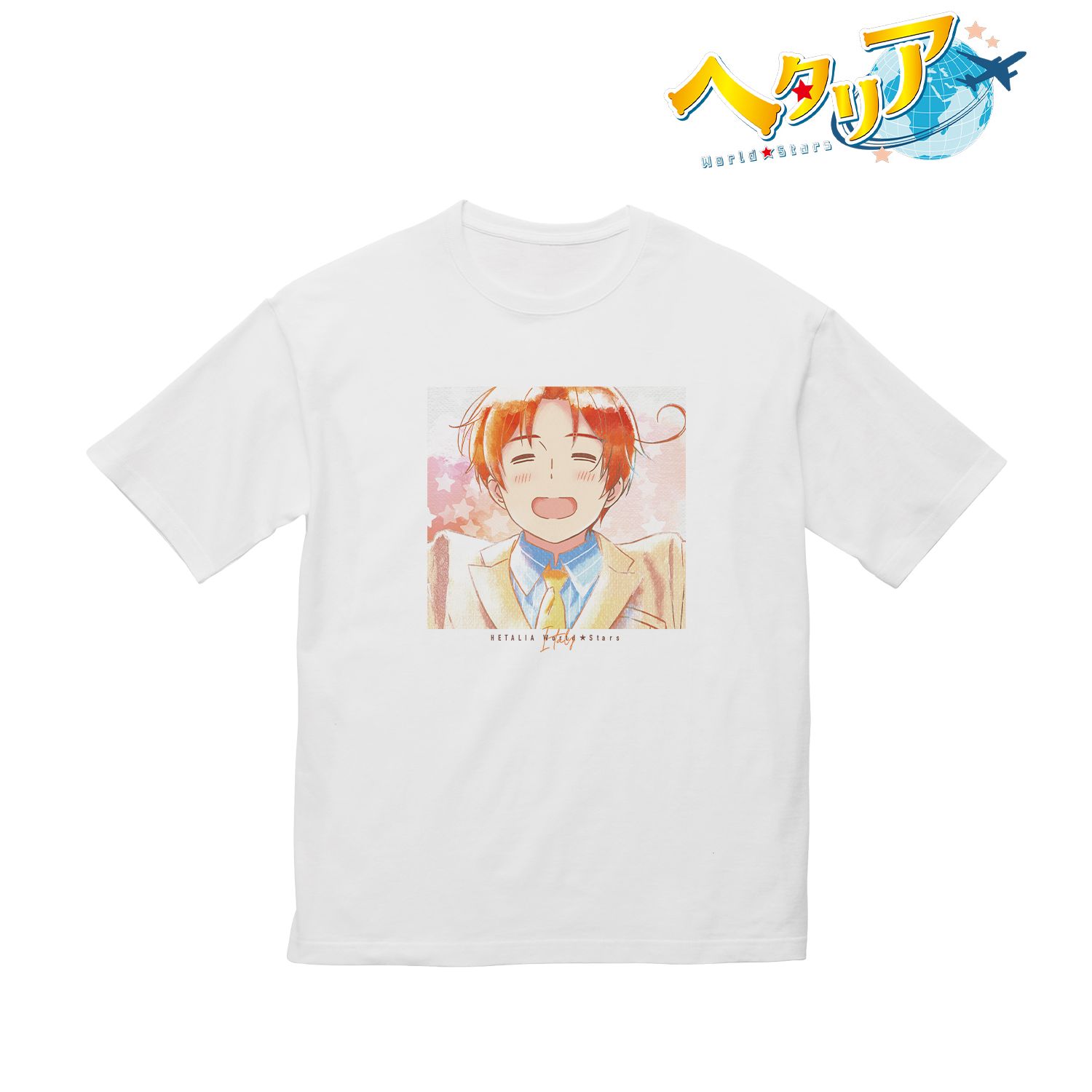 アニメ「ヘタリア World★Stars」 イタリア Ani-Art aqua label BIGシルエットTシャツユニセックス(サイズ/XL) - 公式商品画像 | AniSmile