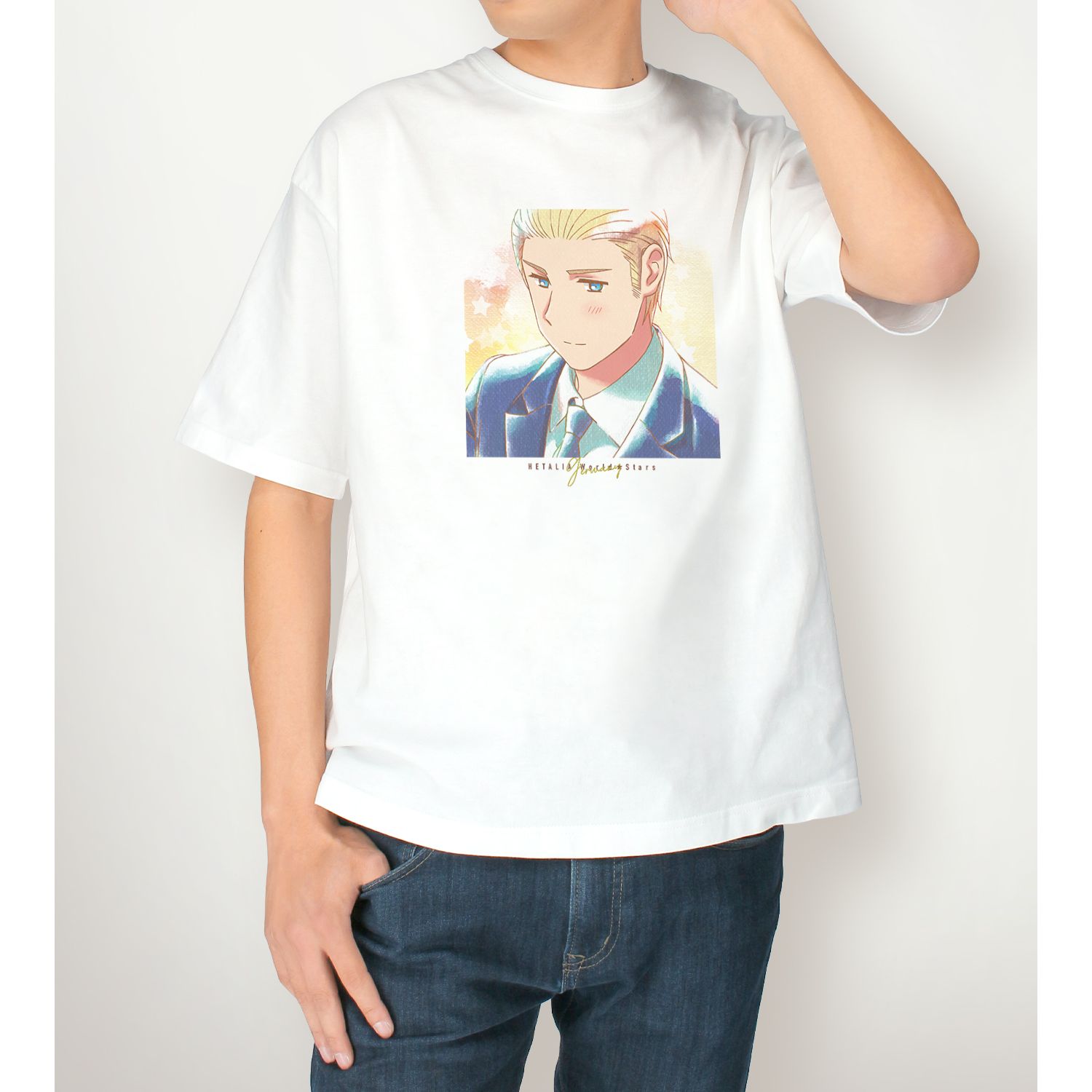 アニメ「ヘタリア World★Stars」 ドイツ Ani-Art aqua label BIGシルエットTシャツユニセックス(サイズ/M) 画像 4 | AniSmile