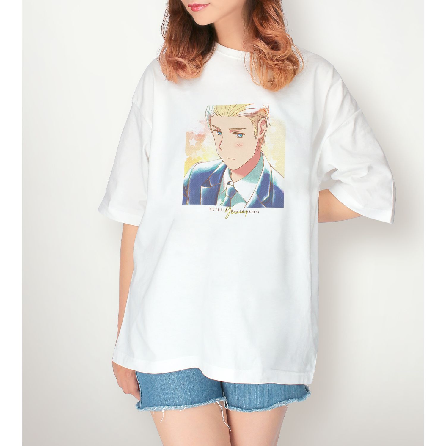 アニメ「ヘタリア World★Stars」 ドイツ Ani-Art aqua label BIGシルエットTシャツユニセックス(サイズ/XL) 画像 5 | AniSmile