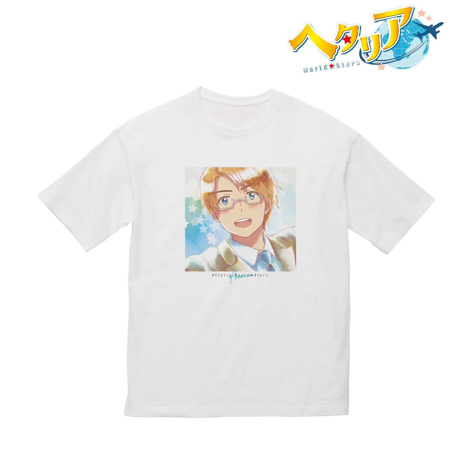 アニメ「ヘタリア World★Stars」 アメリカ Ani-Art aqua label BIGシルエットTシャツユニセックス(サイズ/S) 画像 2 | AniSmile