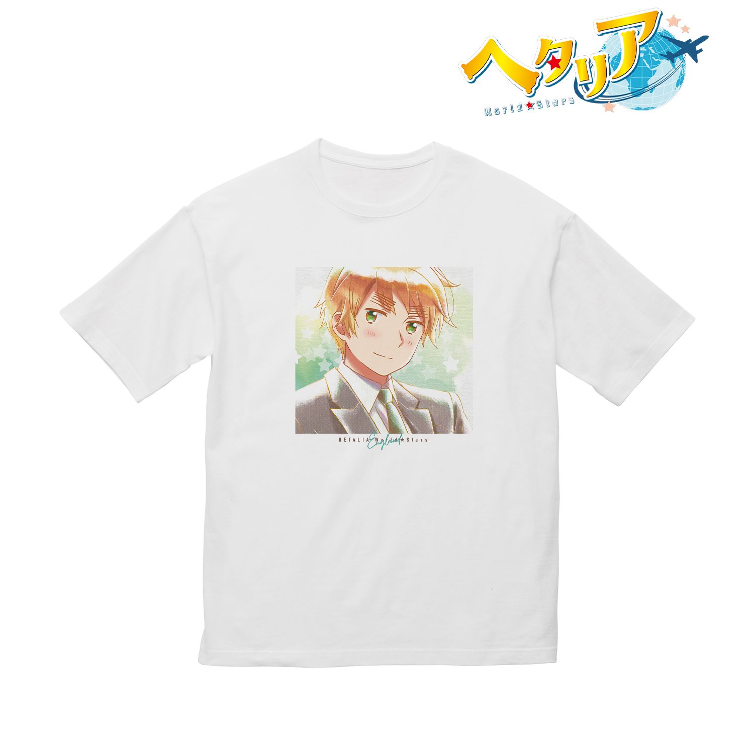 アニメ「ヘタリア World★Stars」 イギリス Ani-Art aqua label BIGシルエットTシャツユニセックス(サイズ/M) 画像 2 | AniSmile