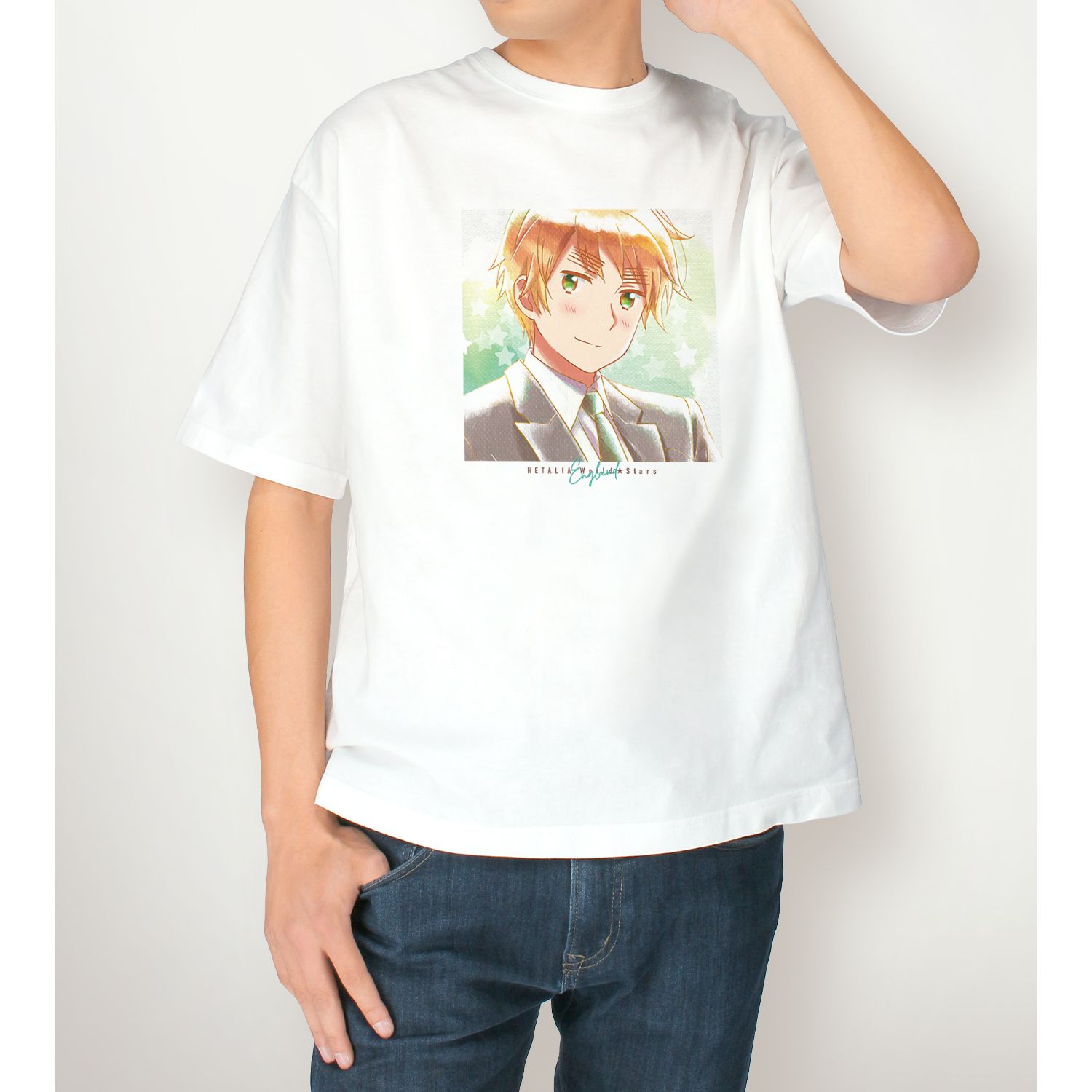 アニメ「ヘタリア World★Stars」 イギリス Ani-Art aqua label BIGシルエットTシャツユニセックス(サイズ/M) 画像 5 | AniSmile