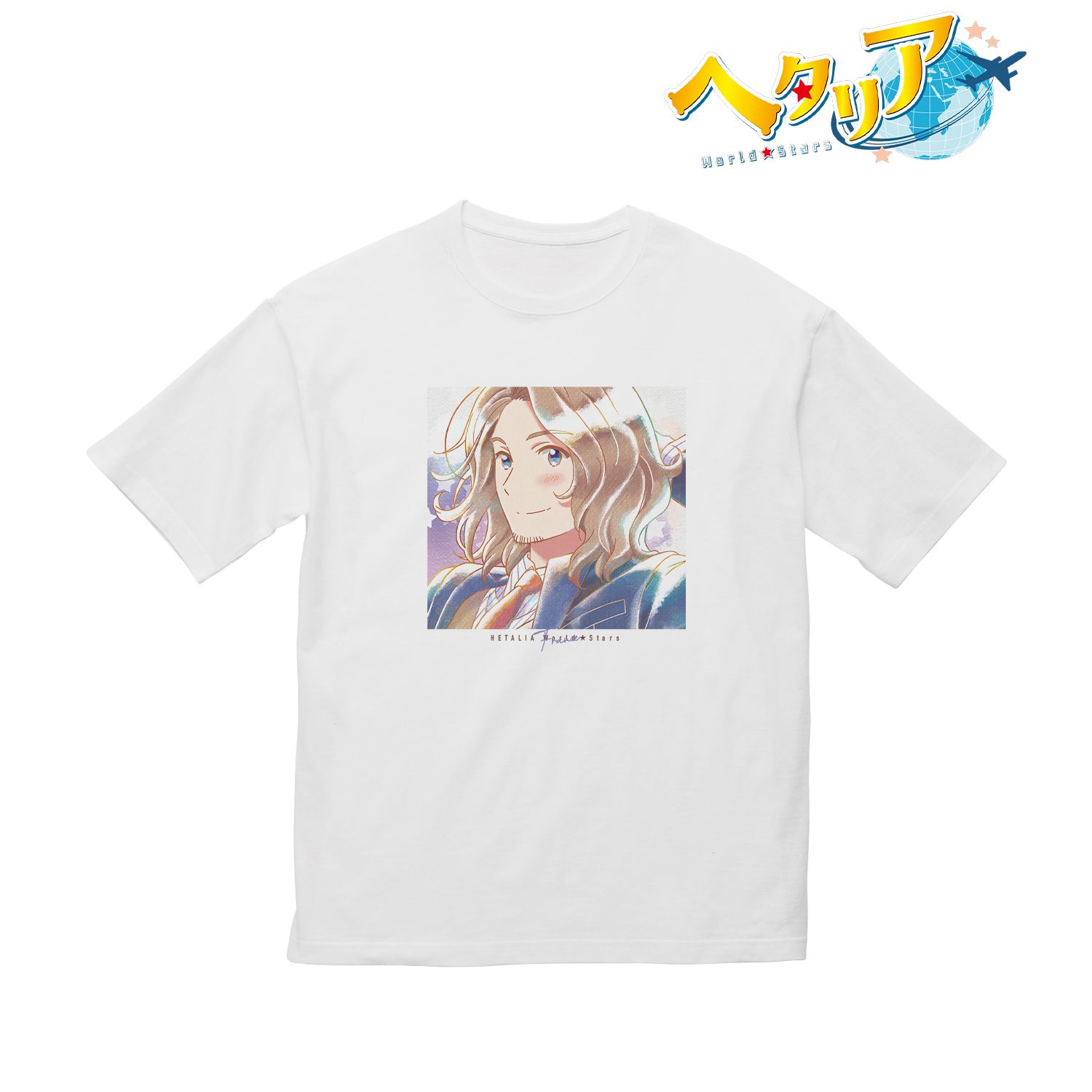 アニメ「ヘタリア World★Stars」 フランス Ani-Art aqua label BIGシルエットTシャツユニセックス(サイズ/M) 画像 2 | AniSmile