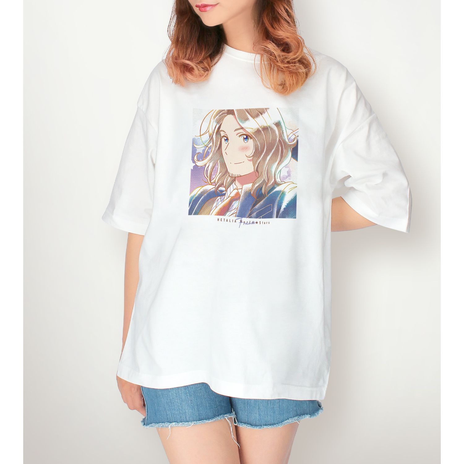 アニメ「ヘタリア World★Stars」 フランス Ani-Art aqua label BIGシルエットTシャツユニセックス(サイズ/L) 画像 5 | AniSmile