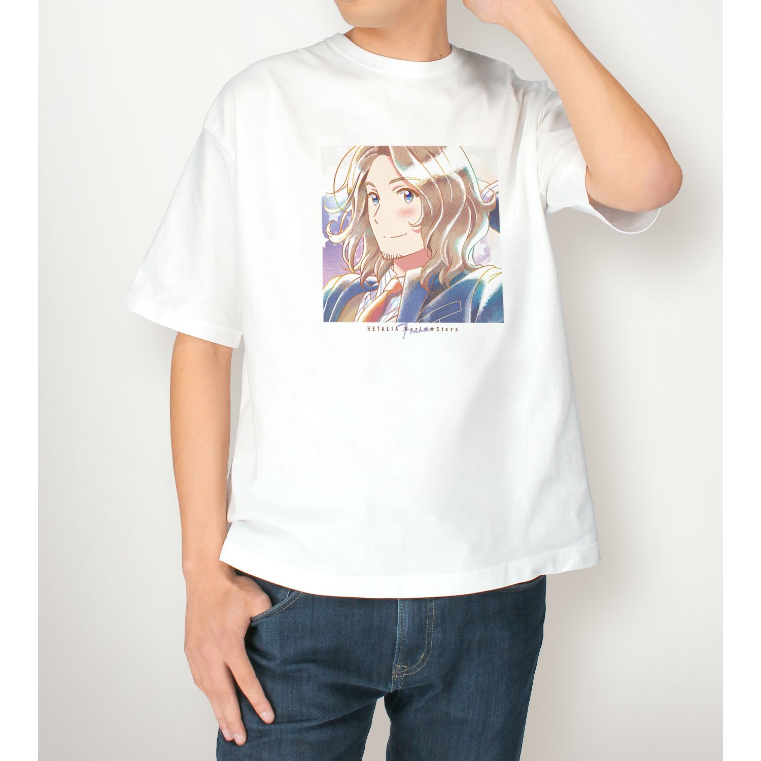 アニメ「ヘタリア World★Stars」 フランス Ani-Art aqua label BIGシルエットTシャツユニセックス(サイズ/XL) 画像 4 | AniSmile