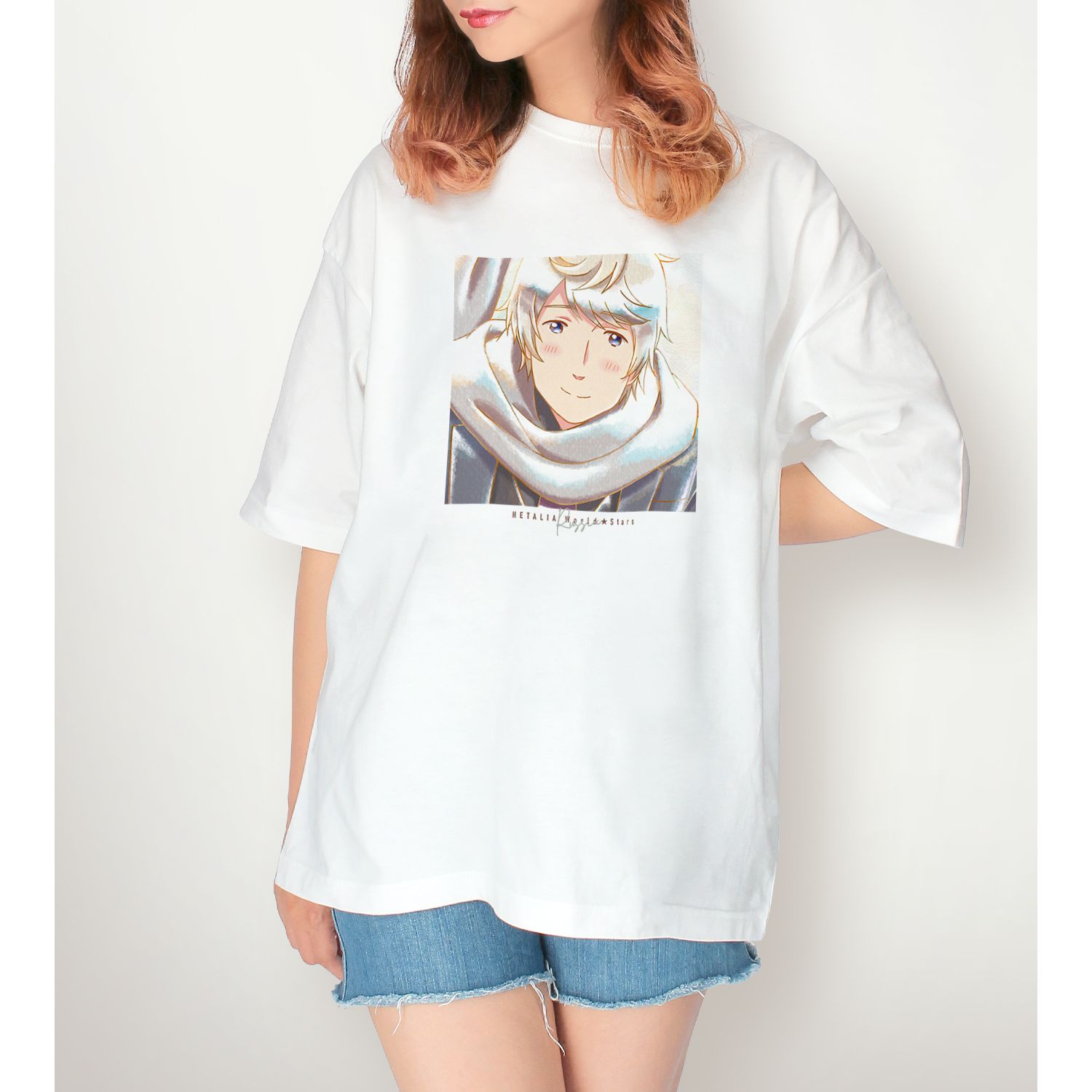 アニメ「ヘタリア World★Stars」 ロシア Ani-Art aqua label BIGシルエットTシャツユニセックス(サイズ/S) 画像 5 | AniSmile