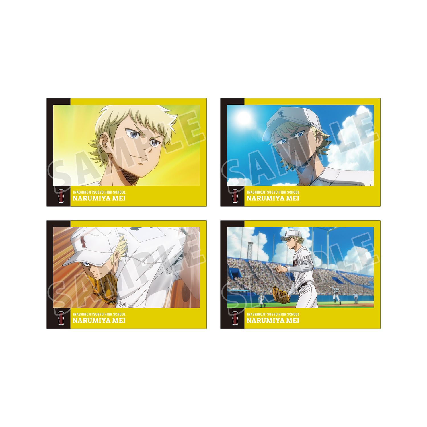 TVアニメ『ダイヤのA actⅡ -Second Season-』 成宮 鳴 場面写ポストカード4枚セット - AniSmile
