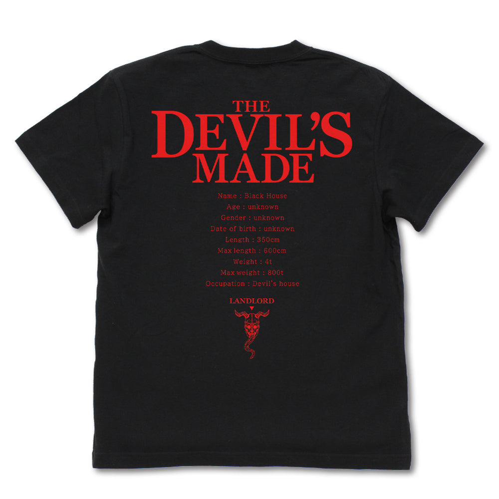 ドロヘドロ(原作版) 黒い家 Tシャツ/BLACK-S Image 4 | AniSmile