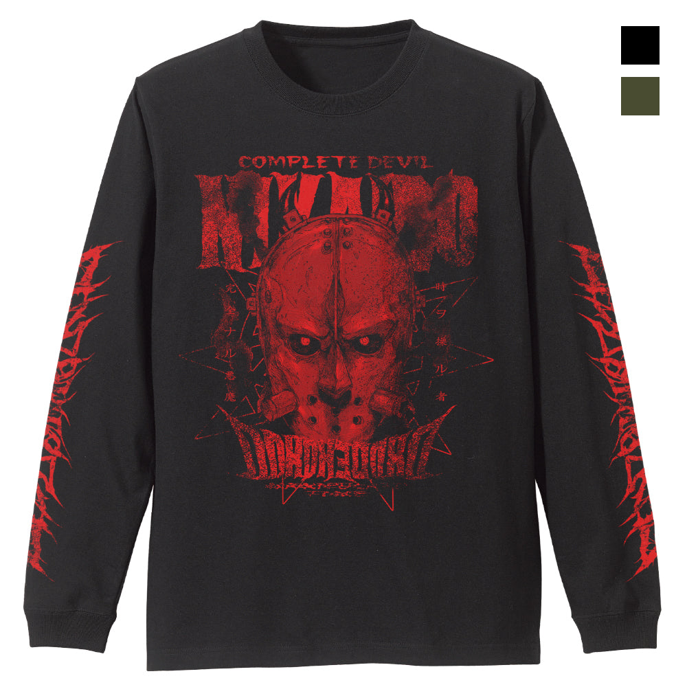 ドロヘドロ(原作版) 悪魔ニカイドウ 袖ロングスリーブTシャツ/BLACK-S - AniSmile
