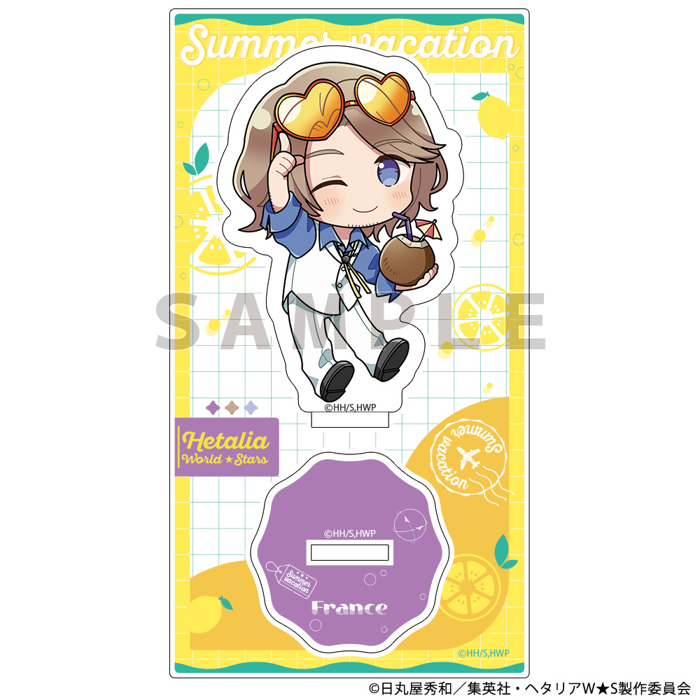 [ヘタリア World★Stars]アクリルスタンド(フランス/サマーバケーション) Image 2 | AniSmile
