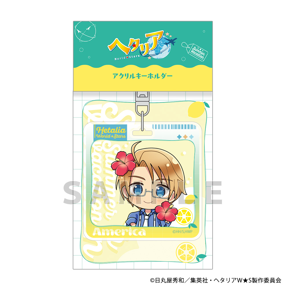 [ヘタリア World★Stars]アクリルキーホルダー(アメリカ/サマーバケーション) Image 2 | AniSmile