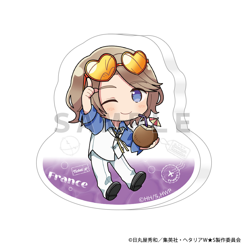 [ヘタリア World★Stars]ダイカットアクリルブロック(フランス/サマーバケーション) - AniSmile
