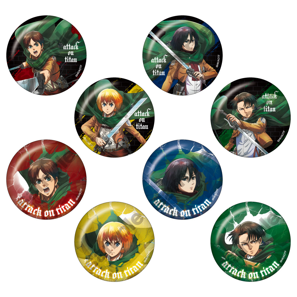 「進撃の巨人」 be determined 缶バッジ ※1BOX=8入 - 公式商品画像 | AniSmile