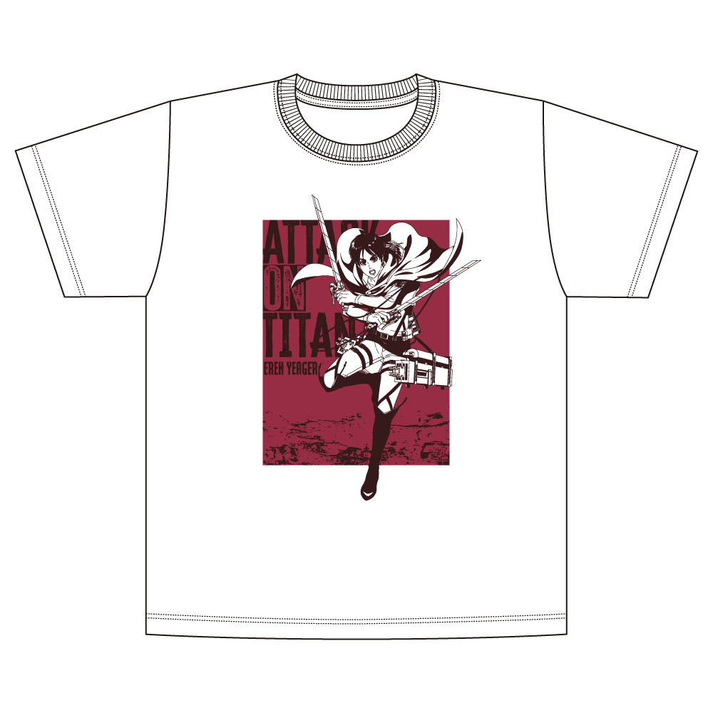 進撃の巨人 Tシャツ Fighting ver. / エレン・イェーガー (Mサイズ) - AniSmile
