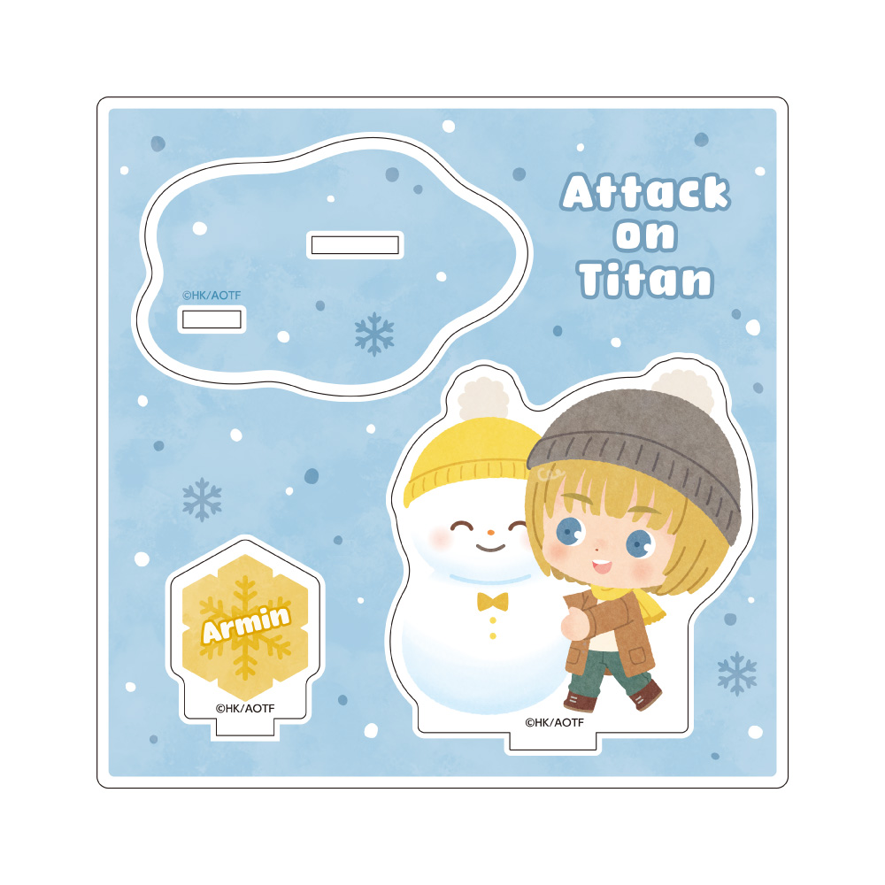 進撃の巨人 ちびキャラアクリルスタンド 雪だるまver. / アルミン・アルレルト Image 2 | AniSmile