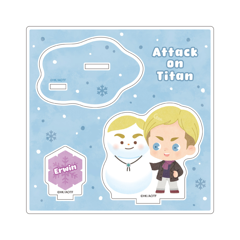 進撃の巨人 ちびキャラアクリルスタンド 雪だるまver. / エルヴィン・スミス Image 2 | AniSmile