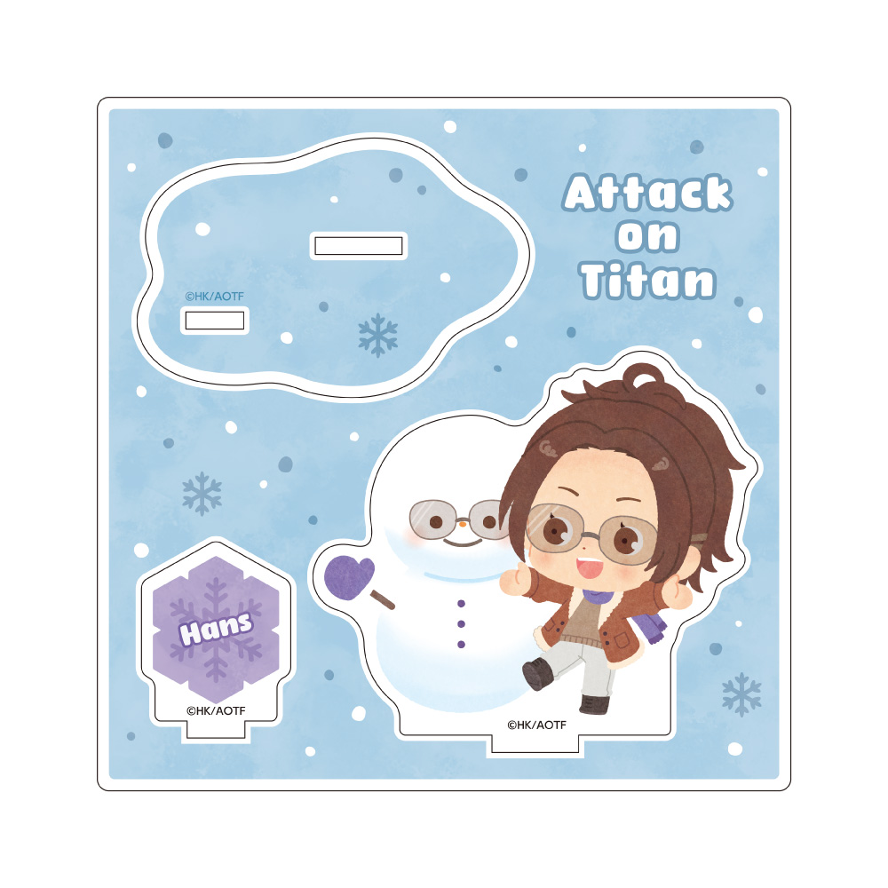 進撃の巨人 ちびキャラアクリルスタンド 雪だるまver. / ハンジ・ゾエ Image 2 | AniSmile