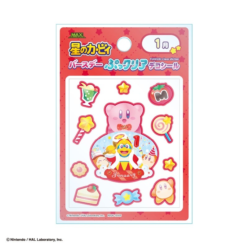 星のカービィ バースデイぷっクリアデコシール アソート 画像 2 | AniSmile