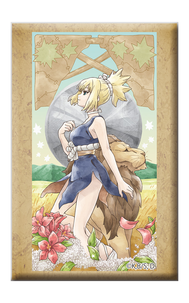 Dr.STONE スタンド付きスクエア缶バッジ コハク - AniSmile