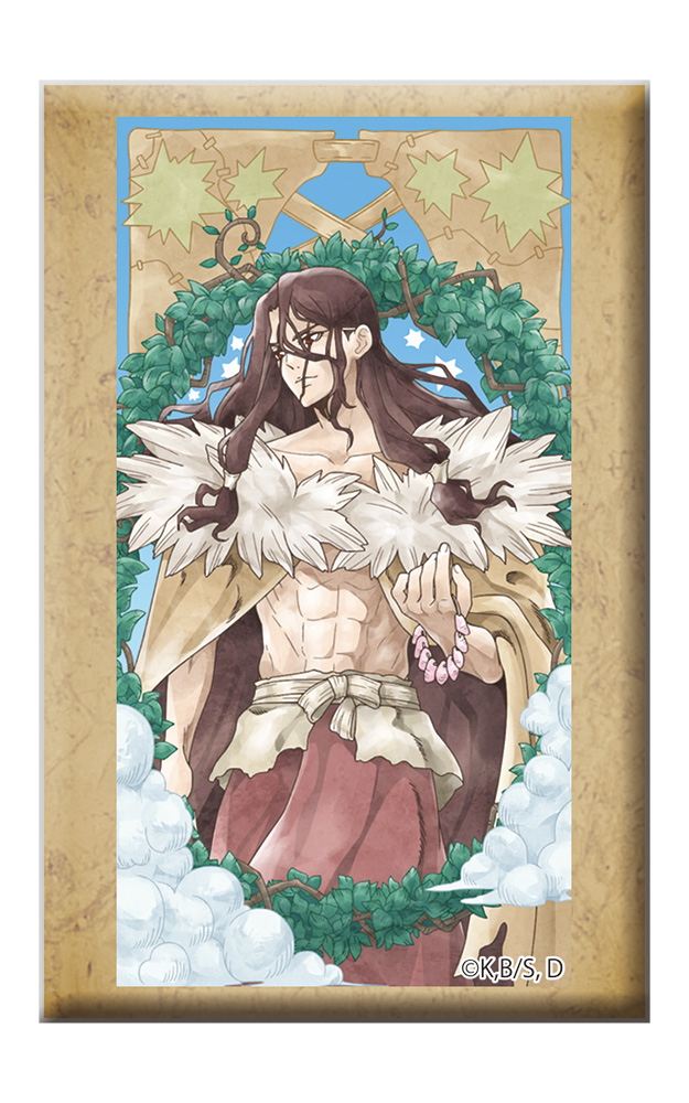 Dr.STONE スタンド付きスクエア缶バッジ 獅子王 司 - AniSmile