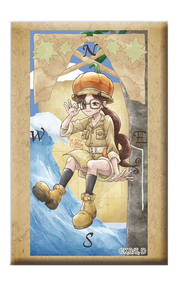 Dr.STONE スタンド付きスクエア缶バッジ チェルシー - AniSmile