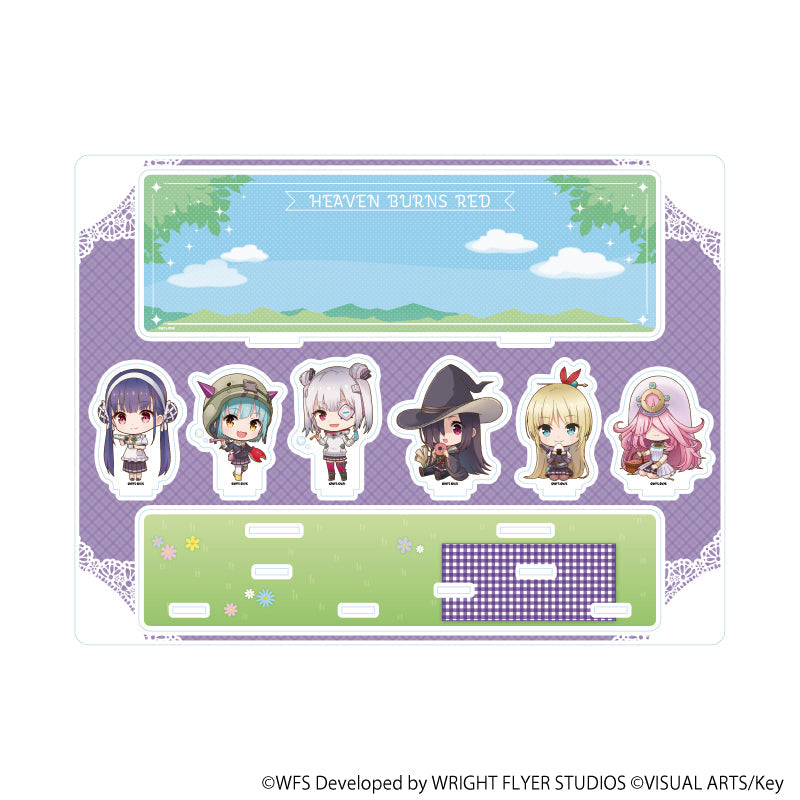 アクリルジオラマ「ヘブンバーンズレッド」04/ピクニックver. 第31C部隊(ミニキャライラスト) - AniSmile