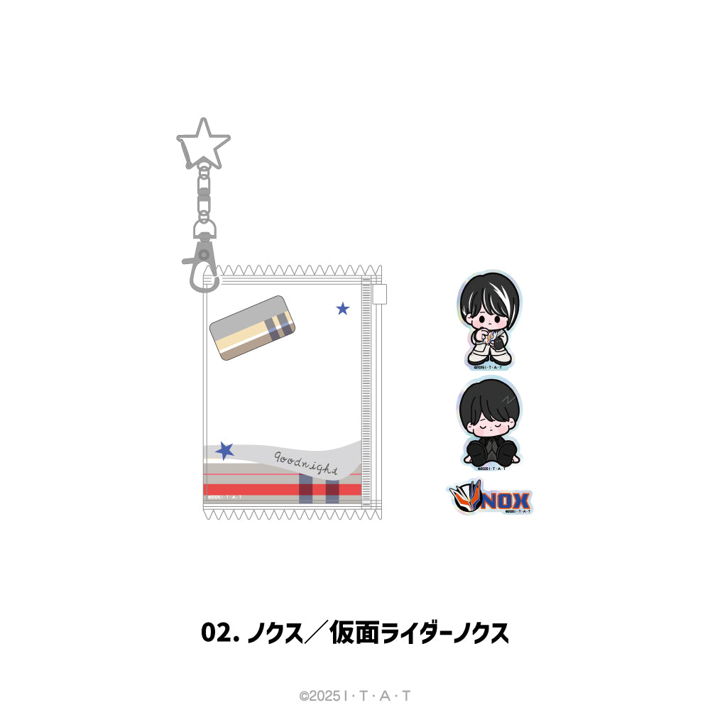 仮面ライダーゼッツ ステッカー入りポーチ 02.ノクス/仮面ライダーノクス - 公式商品画像 | AniSmile