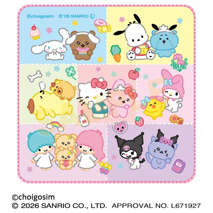 チェゴシム×サンリオキャラクターズ ガーゼミニタオル② - 公式商品画像 | AniSmile