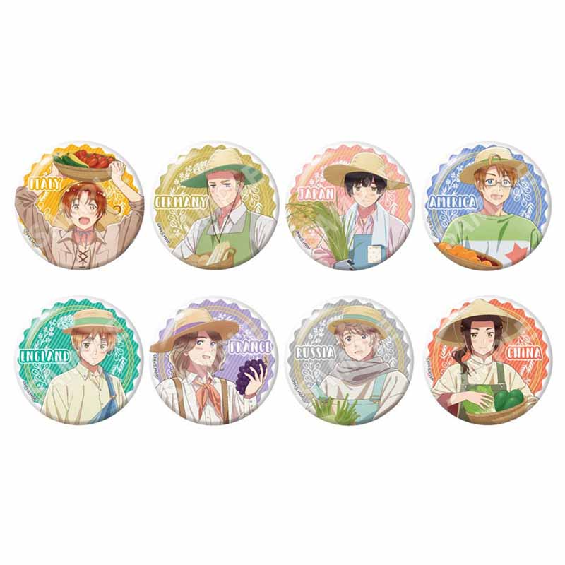 アニメ「ヘタリア World★Stars」 収穫祭 缶バッジ※1BOX=8入 画像 6 | AniSmile