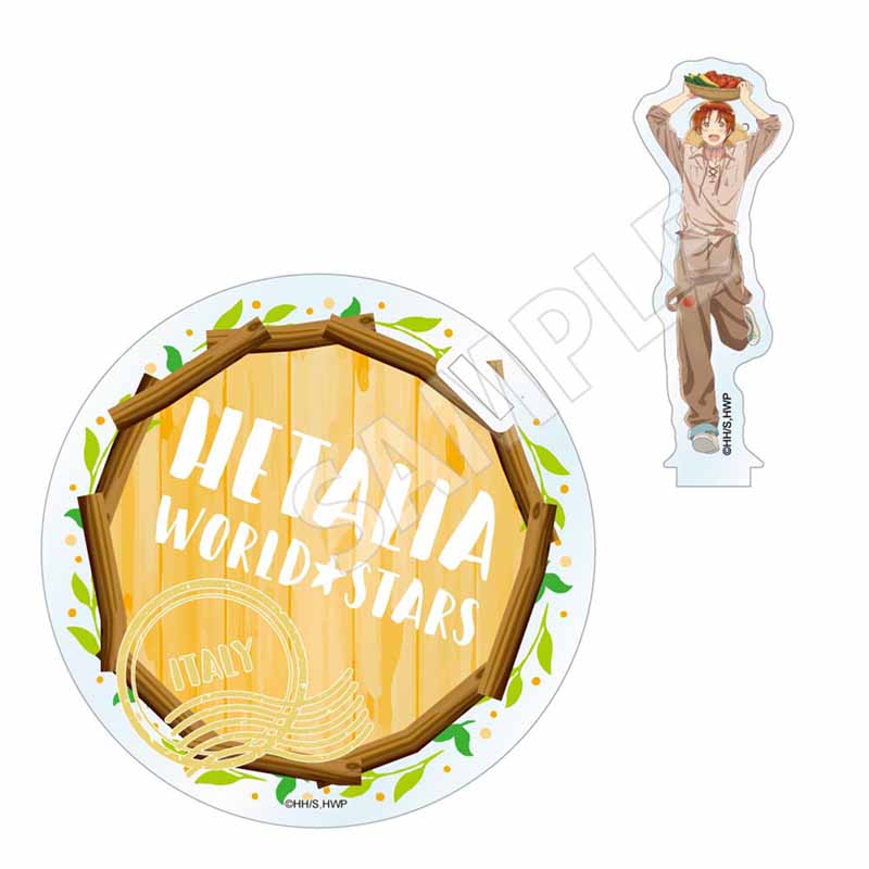 アニメ「ヘタリア World★Stars」 収穫祭 アクリルスタンドコースター イタリア 画像 2 | AniSmile
