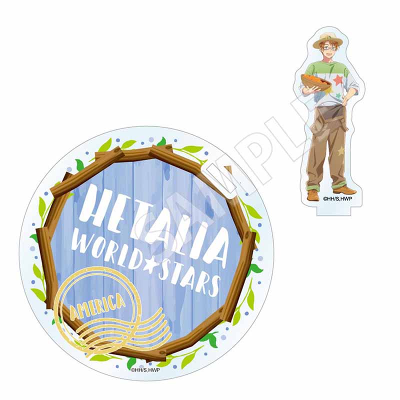 アニメ「ヘタリア World★Stars」 収穫祭 アクリルスタンドコースター アメリカ 画像 2 | AniSmile