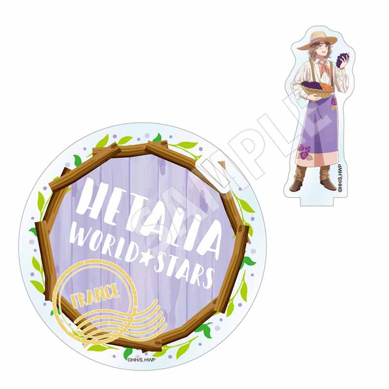 アニメ「ヘタリア World★Stars」 収穫祭 アクリルスタンドコースター フランス 画像 2 | AniSmile