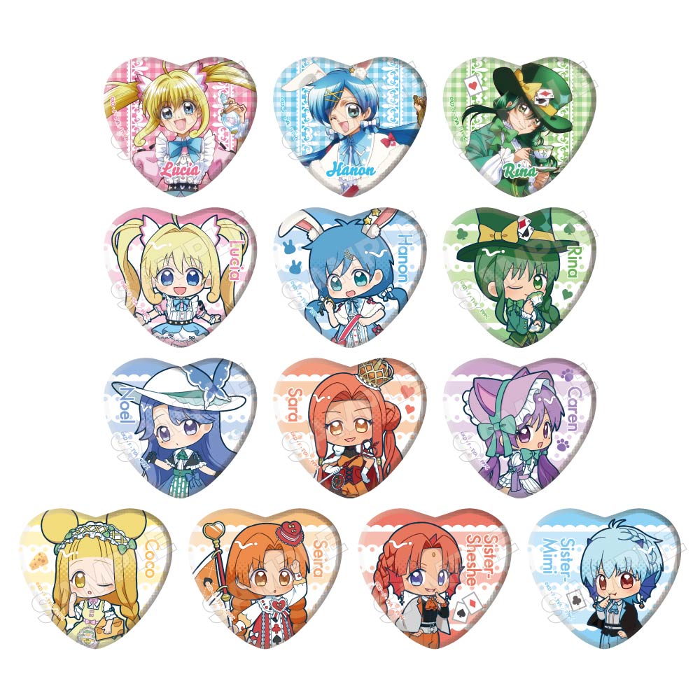 ぴちぴちピッチ アリスファッション ハート缶バッジ※1BOX=13入 - AniSmile