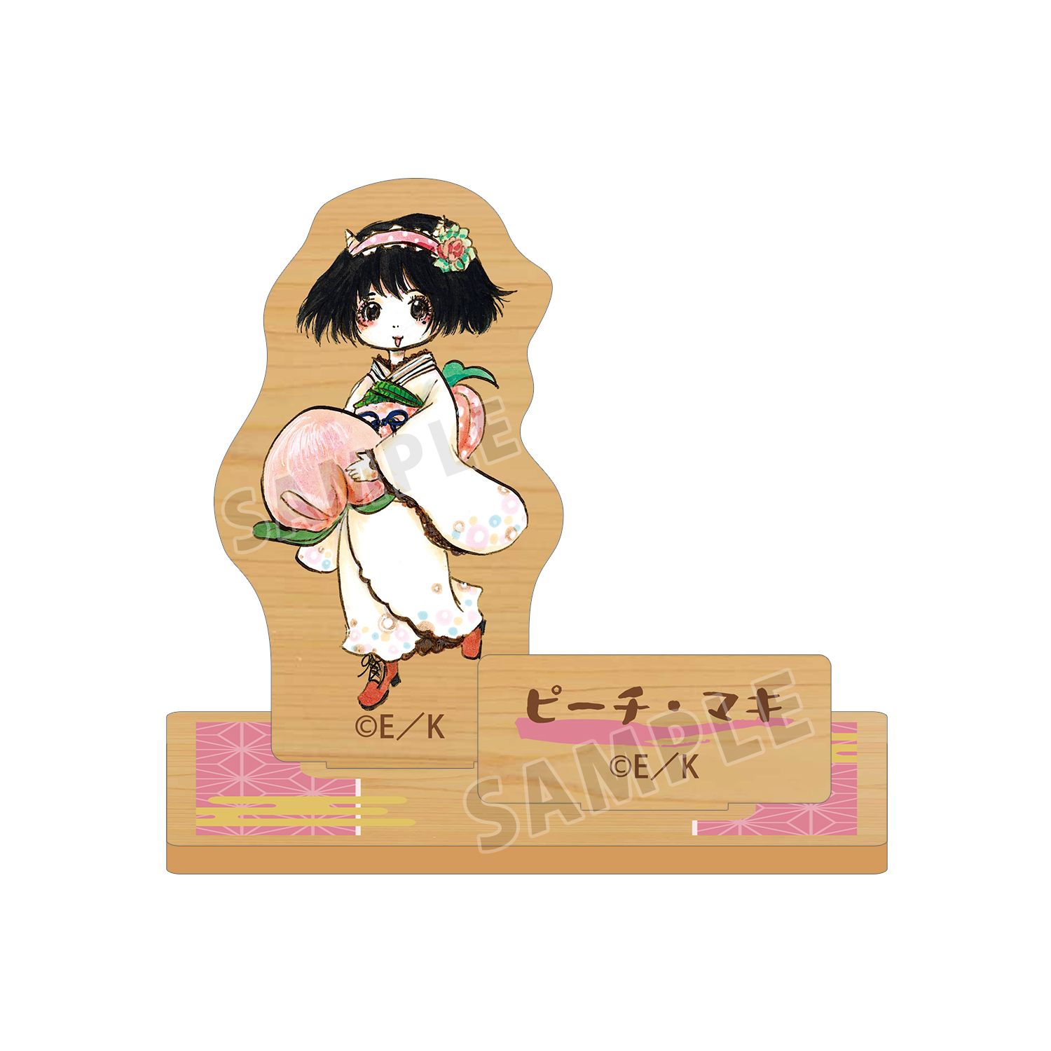漫画『鬼灯の冷徹』 ピーチ・マキ パーツ付きウッドスタンド - AniSmile