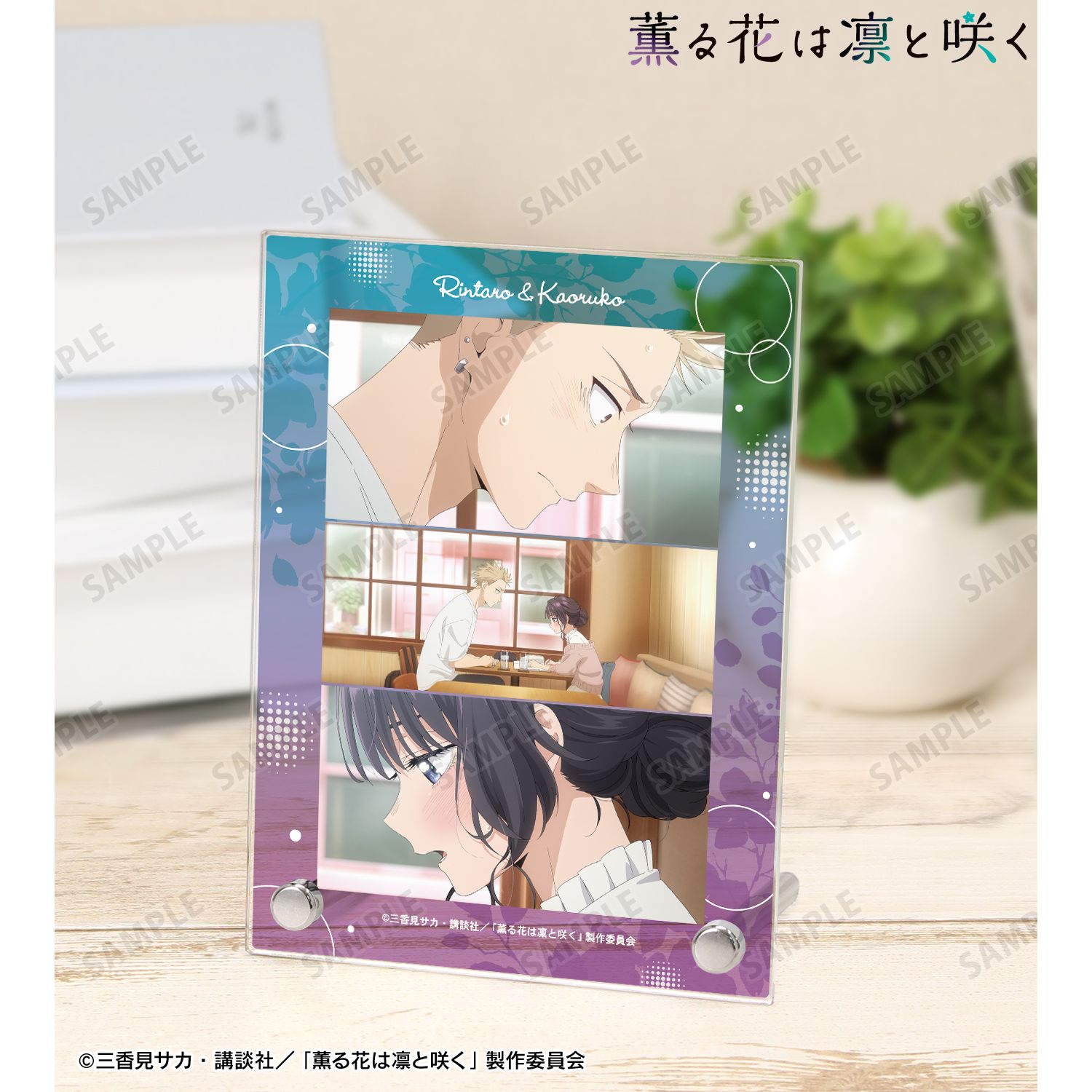 TVアニメ「薫る花は凛と咲く」 紬 凛太郎&和栗薫子 場面写A6アクリルパネル ver.A Image 3 | AniSmile
