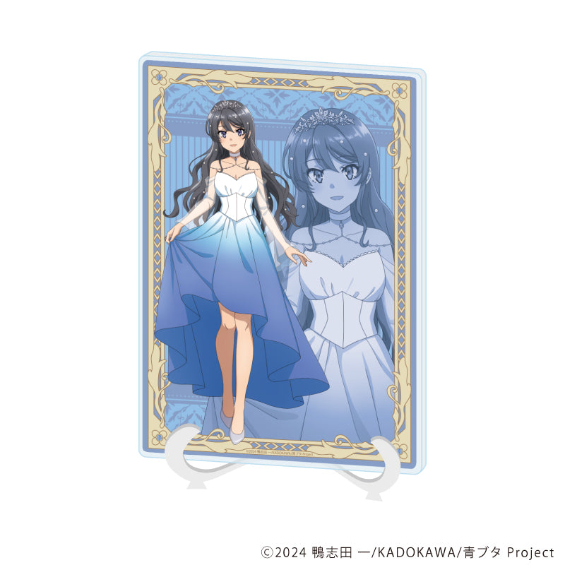 アクリルアートボード(A5サイズ)「『青春ブタ野郎』シリーズ」06/桜島麻衣 フラワードレスver.(描き下ろしイラスト) - AniSmile