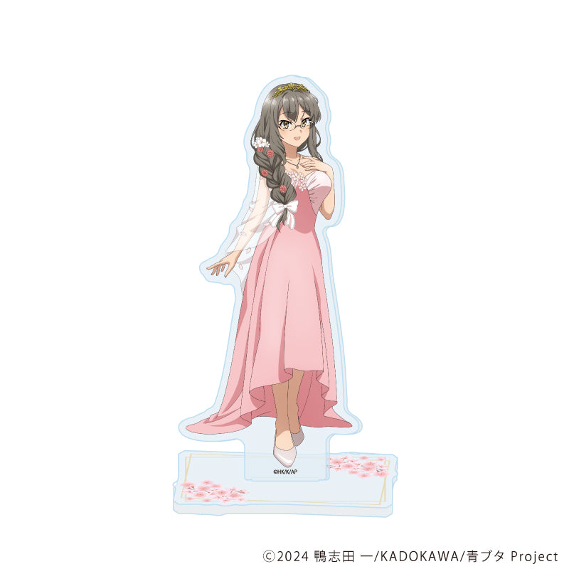 アクリルスタンド「『青春ブタ野郎』シリーズ」09/双葉理央 フラワードレスver.(描き下ろしイラスト) - AniSmile