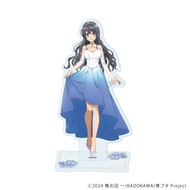 アクリルスタンド「『青春ブタ野郎』シリーズ」08/桜島麻衣 フラワードレスver.(描き下ろしイラスト) - AniSmile